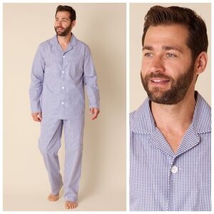 The Cat's Pajamas East Side Men's Luxe Pima Pajamas Navy Size L